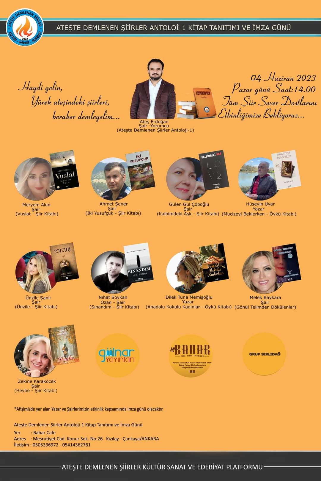 Truva Yayınları ve Truva Edebiyat Dergisi Yazarlarımız Ankara'da, 'Ateşte Demlenen Şiirler Antoloi-1 Kitap Tanıtımı ve İmza Günü' Etkinliğinde... 